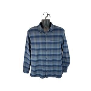 Lululemon Masons Peak Flannel Shirt Size XL Blue Casual Fall